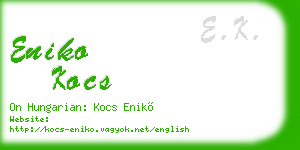 eniko kocs business card