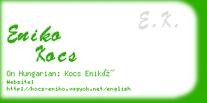 eniko kocs business card